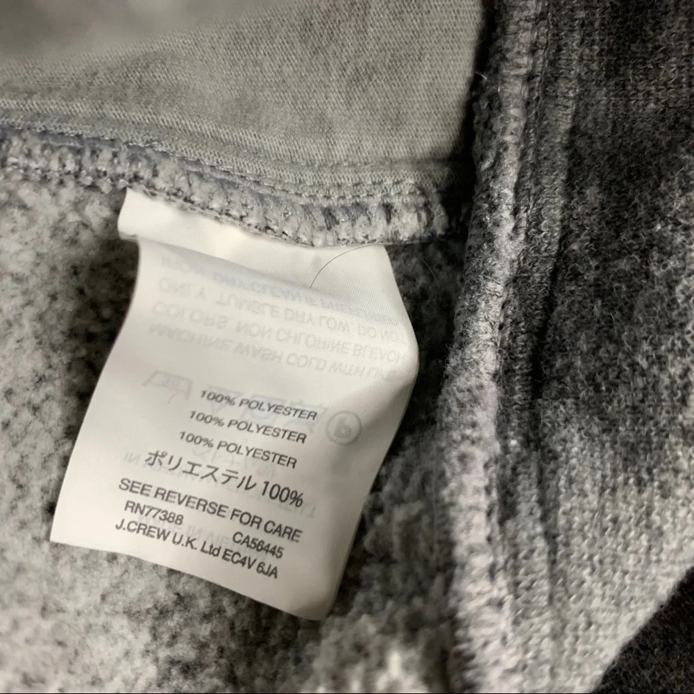 J. Crew Polartec Fleece 1/2 Zip Pullover Men’s Size Large Gray